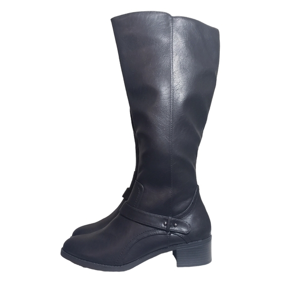 Easy Street Jewel Black Riding Boots Sz 9.5M - Picture 1 of 10